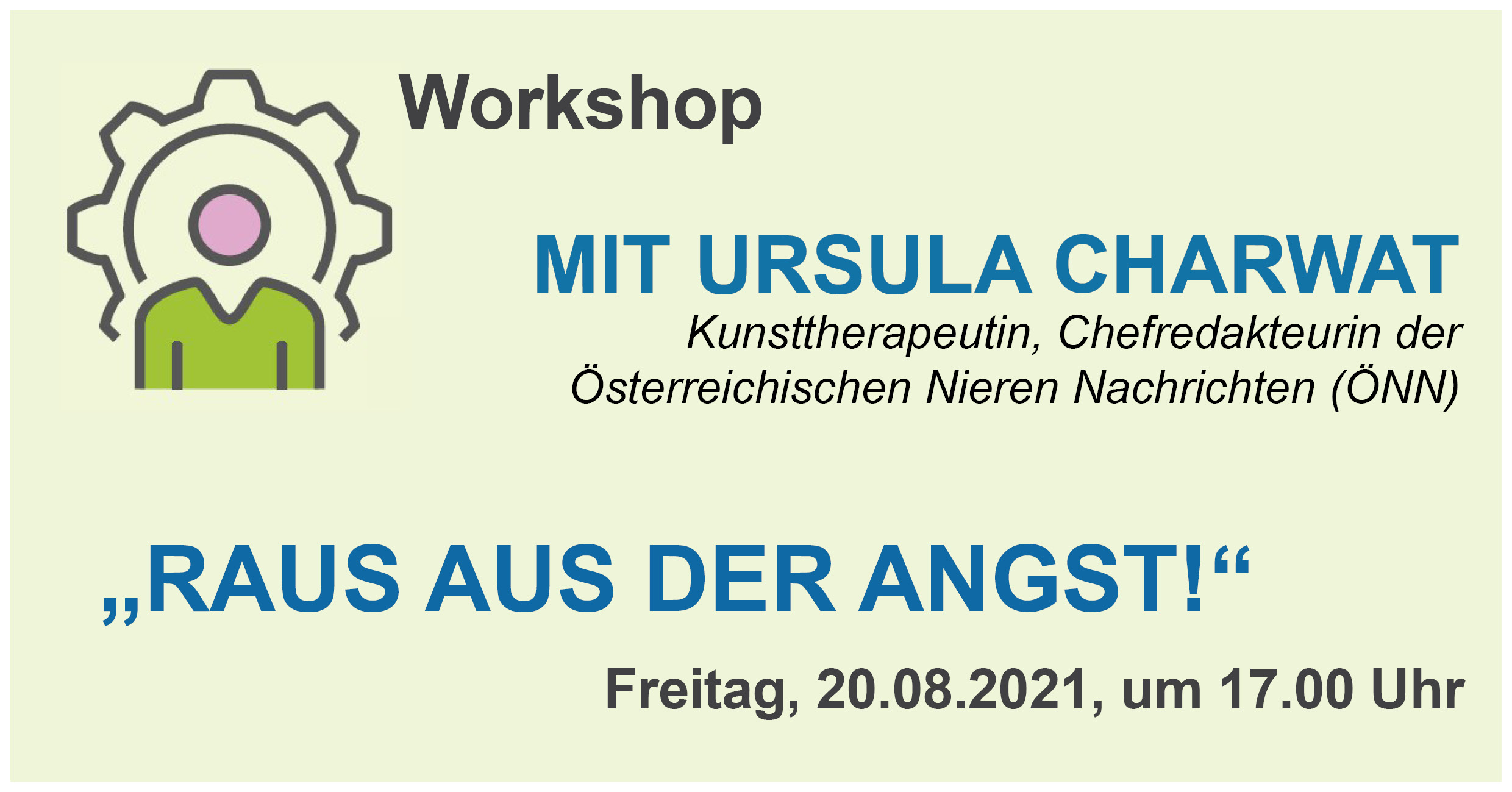 Online Workshop "Raus aus der Angst!" mit Ursula Charwat