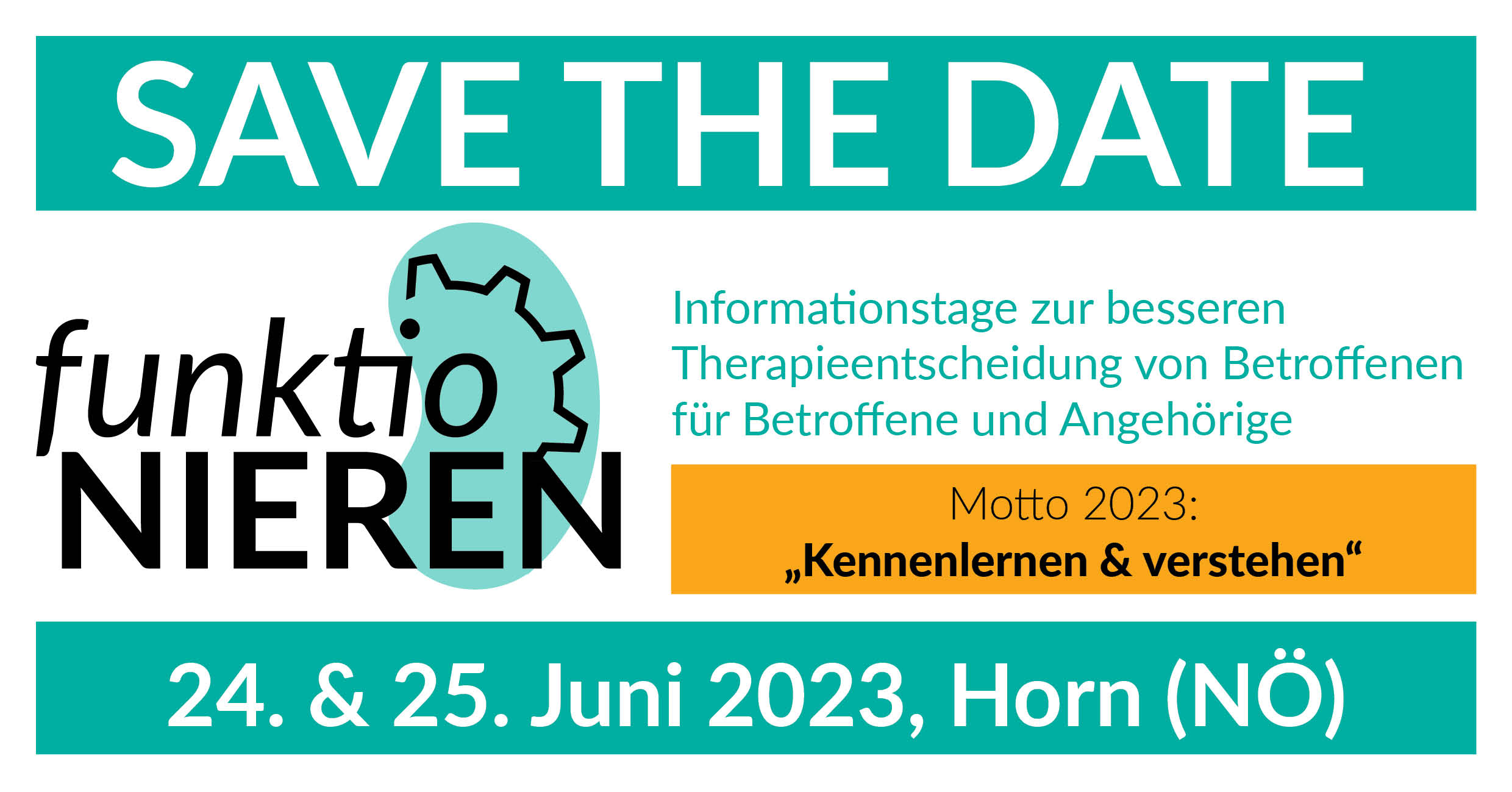 PatienteninformationsWochenende "funktioNIEREN" am 24. & 25. Juni 2023