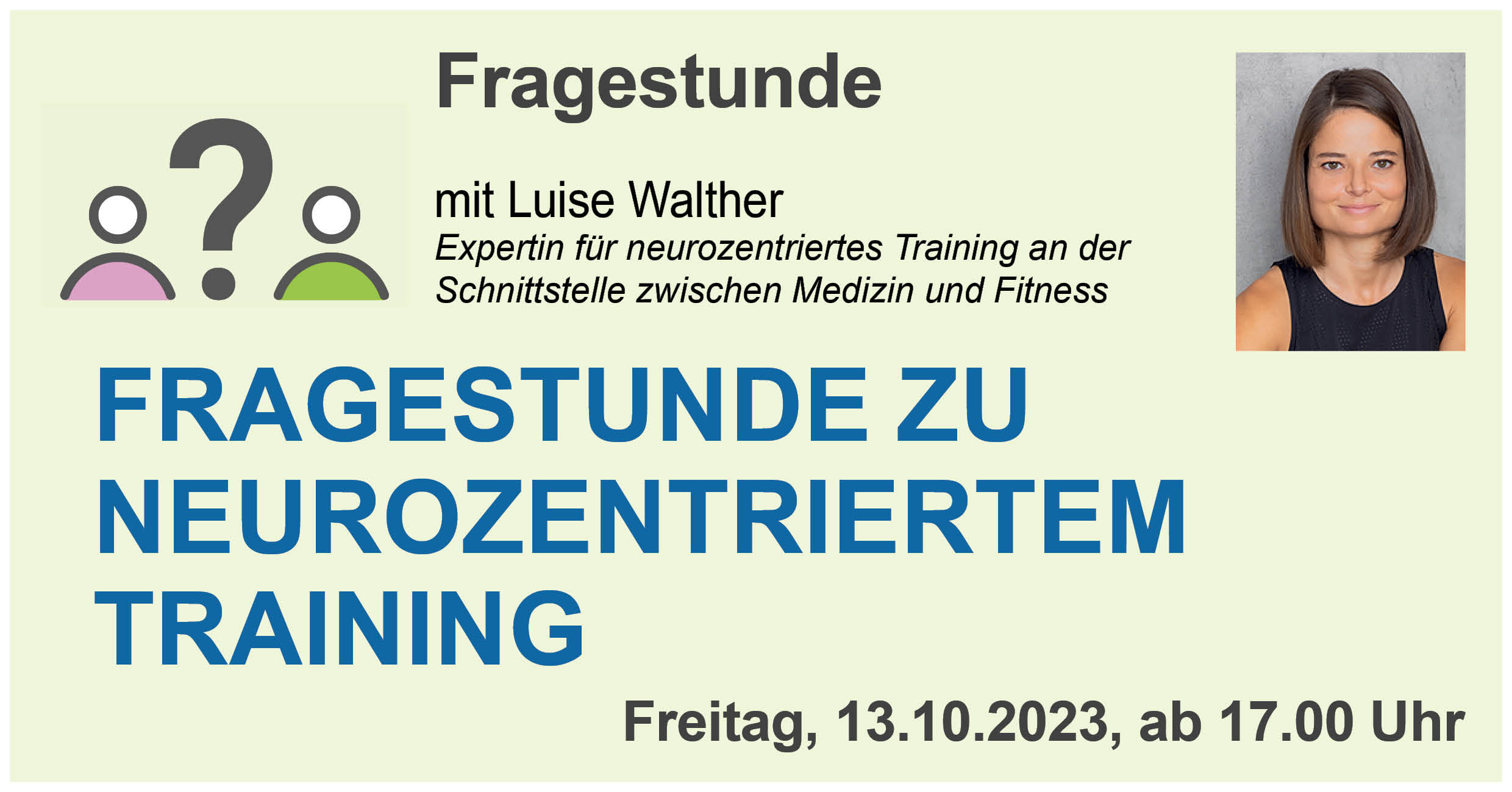 Online Fragestunde mit Luise Walther zu neurozentrischem Training