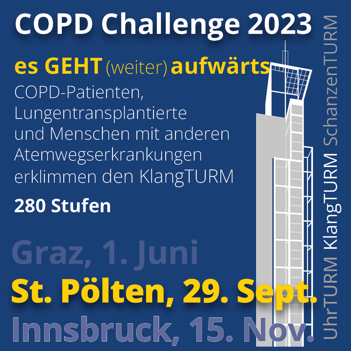 COPD Challenge 2023 Station 2: "Es geht aufwärts" in St. Pölten
